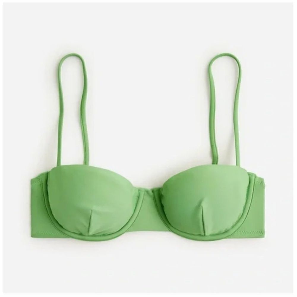 J.CREW Balconette Underwire Bikini Top 36A Rustic Willow Green *NEW*